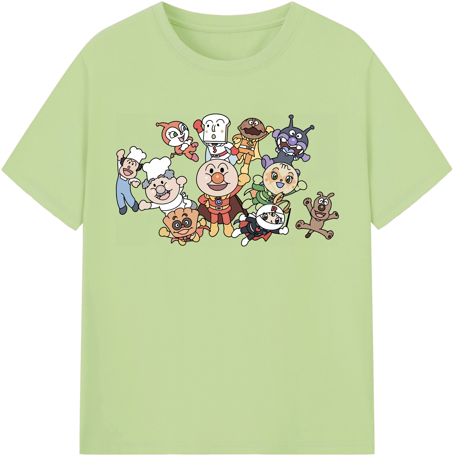 （画像用） アンパンマン Anpanman 綿100％半袖Tシャツ（フロントプリント）